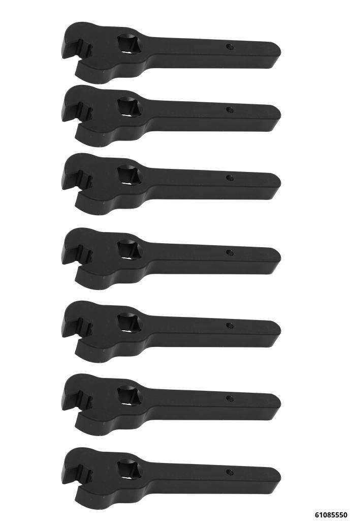 Spurstangenschlüssel mit Einsteckrohr Set 7-tlg. SW 12, 13, 14, 15, 17, 19