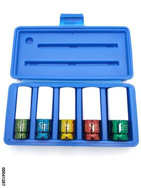 hansewerkzeug Kraftstecknuss-Satz 5 tlg.1/2" farbig