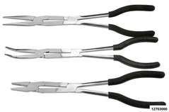 Double joint pliers set 3 pcs Pointed (straight/45°) and flat-nose pliers, approx. 300 mm long