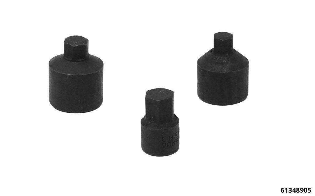 Outils spéciaux étriers de frein Douilles 6 pans courtes, jeu de 3 pcs