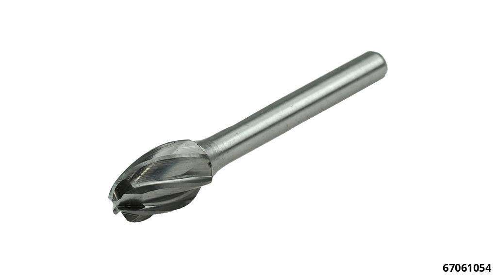 HM-Frässtift Tropfenform12,0mm Aluzahnung / Schaft: 6mm