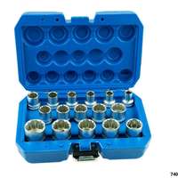 Stecknuss-Satz 1/2" Antrieb 12-kant SW 8 - SW 24 16-tlg. im Koffer