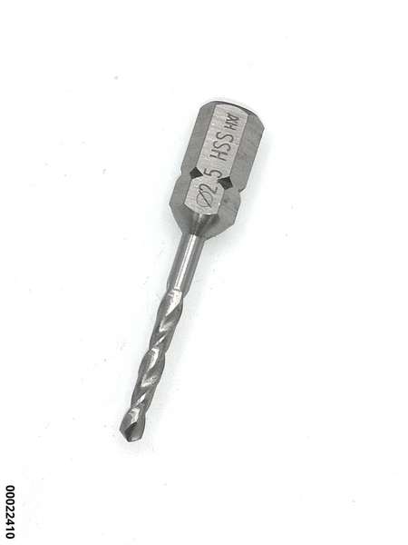hansewerkzeug HSS-Spiralbohrer-Bit mit 1/4" Bit- Aufnahme 2,5 mm