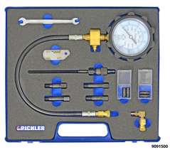 Compressiomètre UNI Diesel pour taraudag bougies M8x1, M9x1, M10x1 et M10x1,25 avec appareil de base