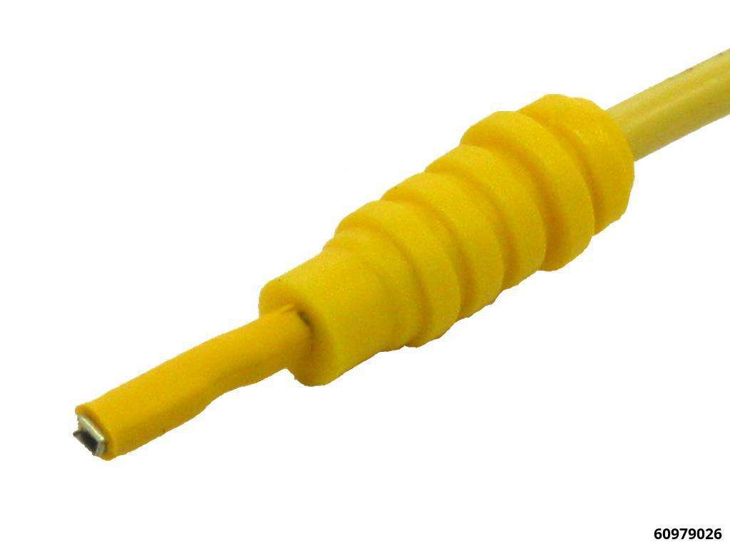 Connecteur de cosse de câble M plat 0,8 mm jaune