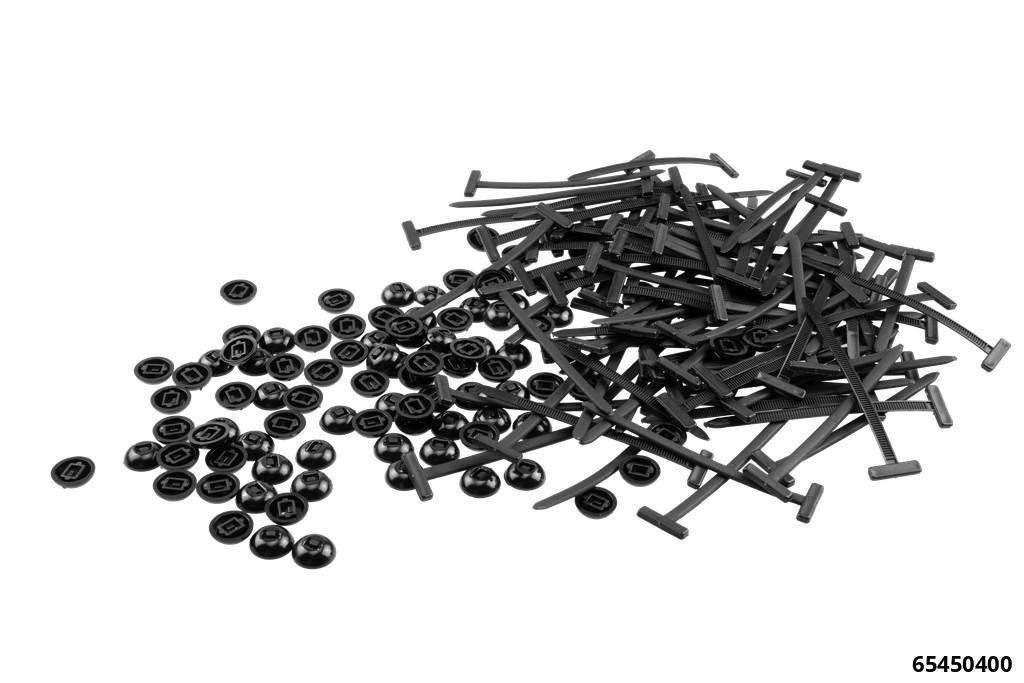 T-clip cable ties, 100 pcs.