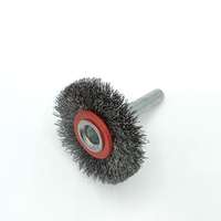 Stahldraht Schaft-Rundbürste 40 x 7 mm breit  6mm Schaft