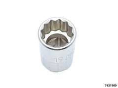 Socket 1/2", 12 Point, 19 mm