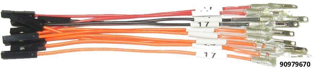 Aiguillage cosse de câble Nr.17 - 10x 0,6mm femelle sur 2,8mm plat male