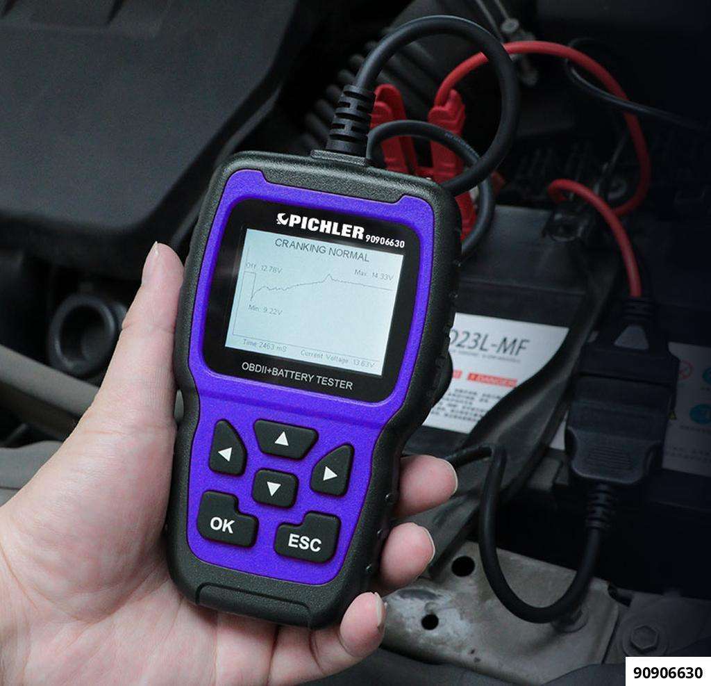 OBD2 Autodiagnose Scanner Pro, inkl. Batterietester, 12/24 V