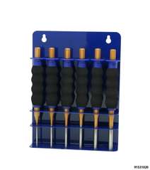 Splintentreiberset SOFTGRIP 6-tlg. ø 3, 4, 5, 6, 7, 8 mm mit Handschutz