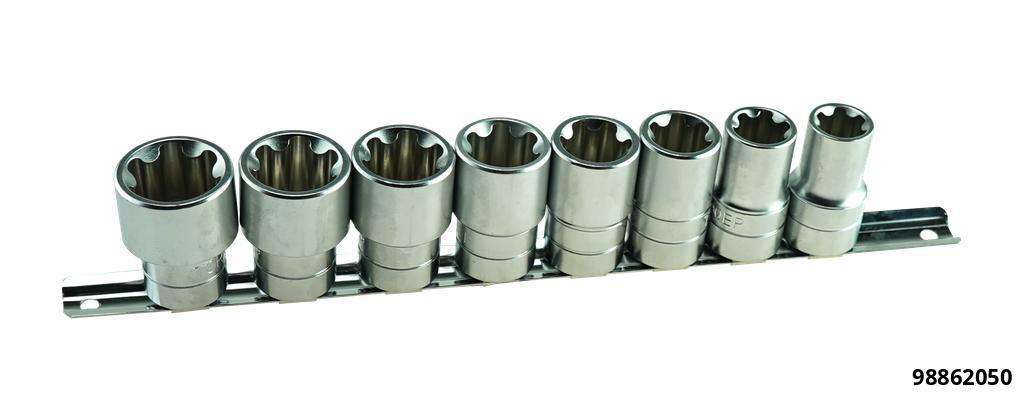 Torx-Plus EP-Style  Steckschlüssel Satz 8-tlg. 18 EP bis 32 EP Antrieb 1/2"