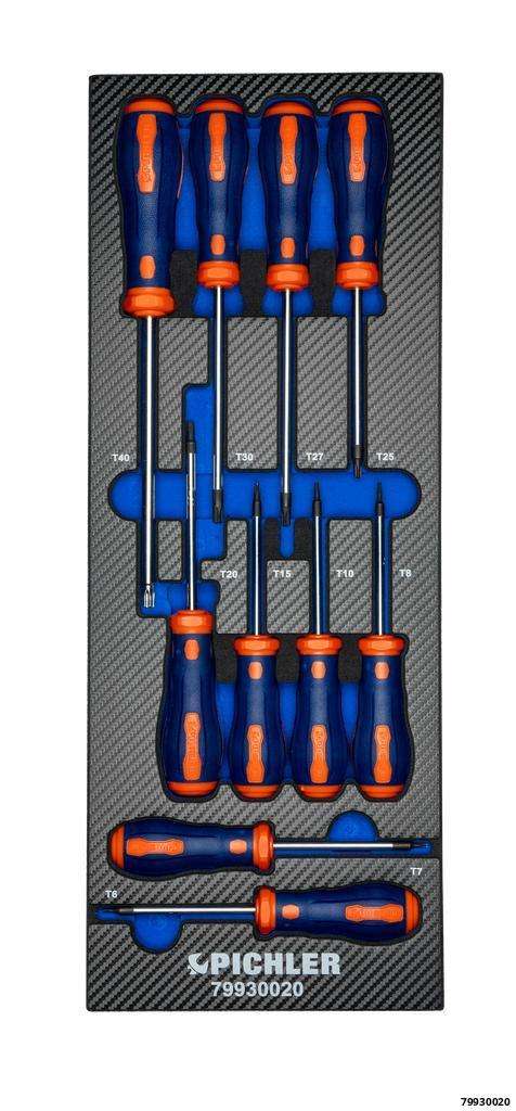 Set de tournevis, 10 pcs., TX