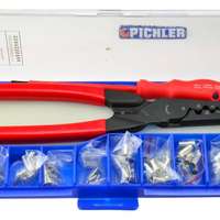 Complete ferrule set in a transparent box with gripperDoor