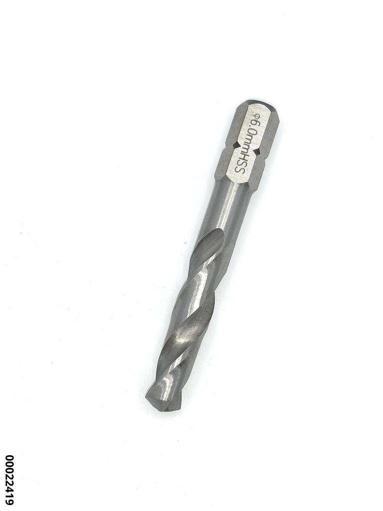 HSS-Spiralbohrer-Bit mit 1/4" Bit- Aufnahme 6,0 mm