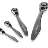 MINI-Knarrenset, 4-tlg., 1/4" Bit 1/4" / 3/8" / 1/2" - 120 Zähne, feinstverzahnt