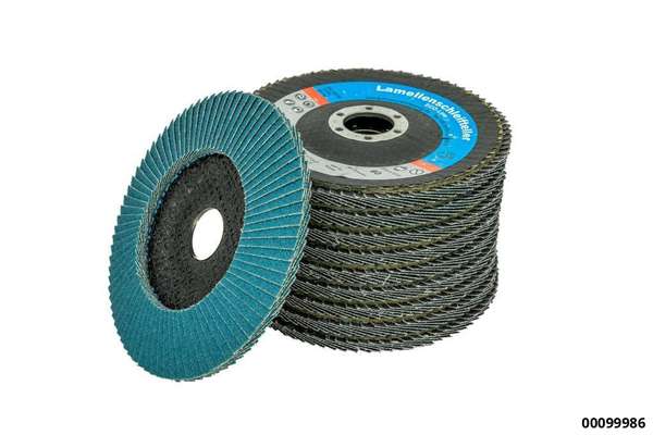 hansewerkzeug 10er-Pack Lamellenschleifteller "Eco-Line"   gekröpft 125mm K60 (VE10)