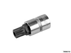 1/2" Steckschlüsseleinsatz, XZN, M16 (mit Bohrung), Länge 62 mm