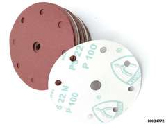 Schleifpapier, kletthaftend 150 mm K 100   Lochform: GLS 1  (VE 100 Stück)
