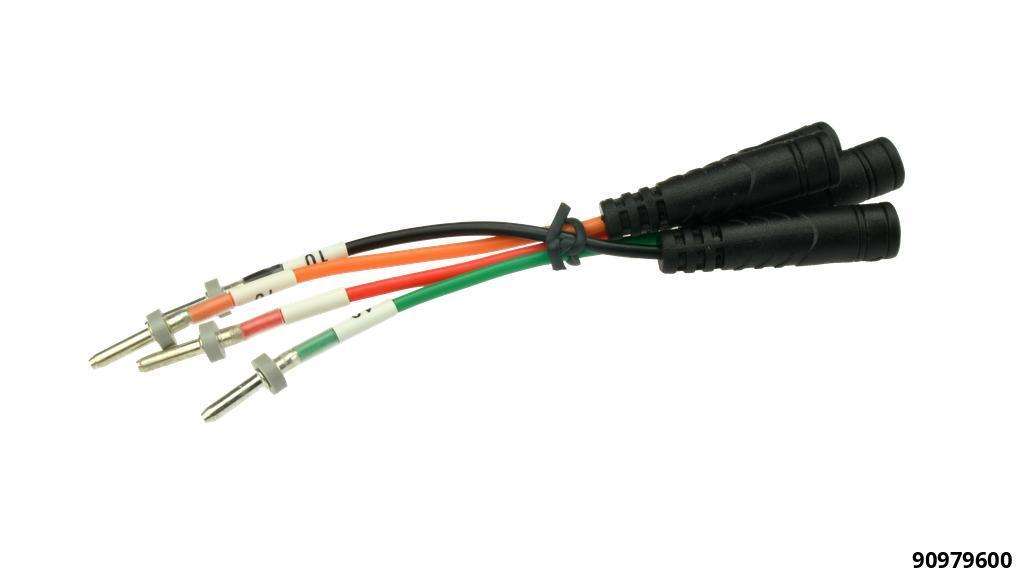 Kabelschuhverzweigung Nr.10 - 4-fach 2,3mm Stift auf 4,0mm Bananenbuchse Ausgangskabel