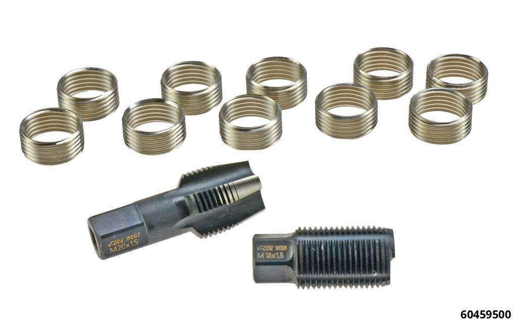 Lambda insert nut set No.2, M18x1.5 with drill, recutter and 10 bushes