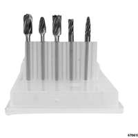 Hartmetall-Frässtifte Aluverzahnung 6 mm Schaft, 5-tlg.