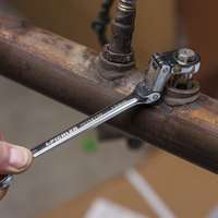 Double joint ratchet open-end wrench 13 mm, Fine-toothed, 120 teeth