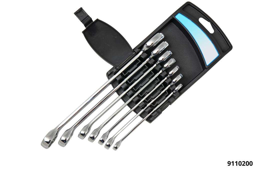 Clés mixtes, OEil / fourche 6 pans, de 6 Jeu de clés OEil /fourche de 7 pcs, de 8 10, 11, 13, 14, 17, 19mm