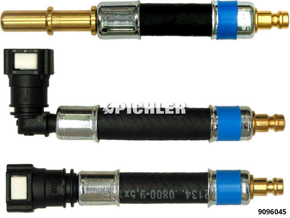 Adapter Set 3 pcs. Ø 10.00 (Blue) Straight, 90° & Plug