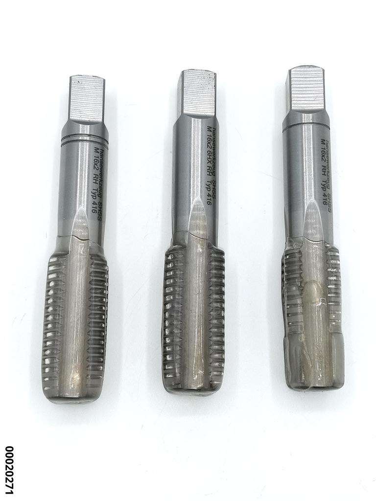 hansewerkzeug HSSE-G Hand-Gew-Bohrersatz Typ VG 3tlg Satz M16 x 2 DIN 352