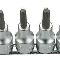 T-profile bit sockets 9 pcs 1/2" drive x 55mm on a rail