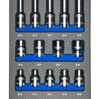 Socket Inserts 1/2" E-profile, 18 pcs.