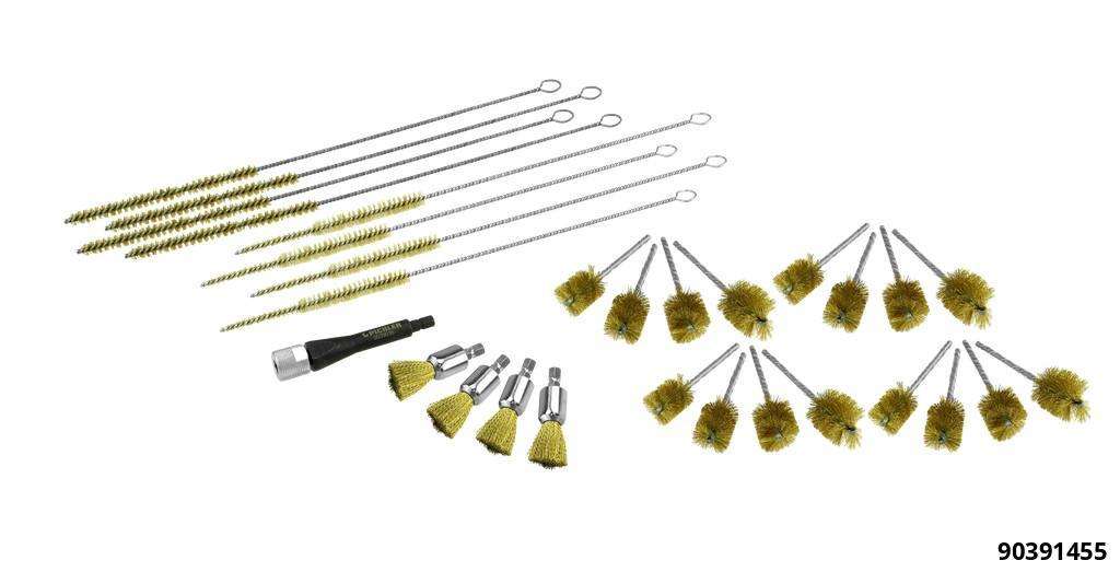 Kit de nettoyage puit d‘injecteurs et bougies 8 pcs. Laiton