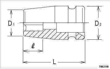 Aussentorx-Einsatz E10 x 38 mm Antr. 1/2" schlagfest