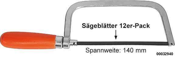 Sägeblätter für Handsägebogen PICCOLO (VE 12 Stück)