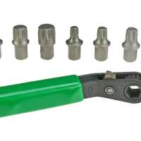 Bit Set with Ratchet in a Case