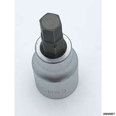 Steckschlüssel 1/2" f. Innensechskantschrauben SW9, Länge 62 mm