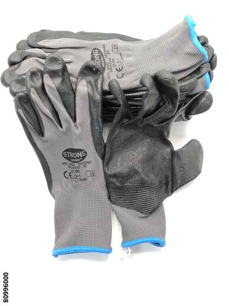 hansewerkzeug Werkstatt-Handschuh "Nylon-Strick Nitril"  Gr.10 (Teil-Nitril- Beschichtet, EN 388) (VE 12 Paar)