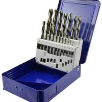 Left Hand Drill Bit Set 19 pc. HSS-G DIN 338 in a box 1.0 to 10.0, 0.5