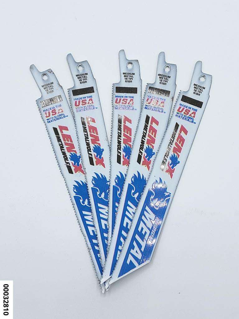 hansewerkzeug Lenox*-Tigersägeblatt "Typ 618R" 150x19x0,9mm 18TPI/ Bi-Metall / Verzahnte Länge 130mm (VE 5 Stück)