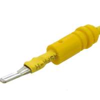 Kabelschuhverbinder mit flachen Kabelschuhen 3,0mm (flach/eckig) gelb