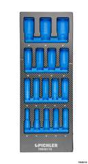 Einlage für 79930110 Steckschlüsseleinsätze 1/2" lang, 17-tlg 188x495x32 mm