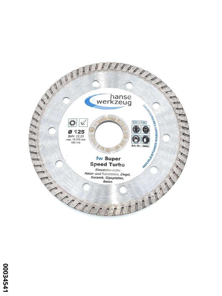 hansewerkzeug Dia.-Trennscheibe "fw Super Speed **TURBO** 125 x 1,2 x 22,3