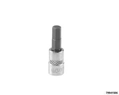 1/4" Steckschlüsseleinsatz, Innensechskant, 6 mm, Länge 37 mm