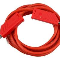 Câble de mesure flexible 1.50m rouge avec 2 prises mâle