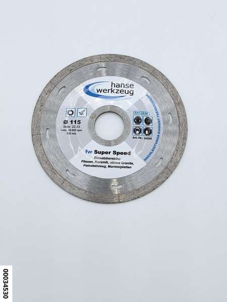 hansewerkzeug Dia.-Trennscheibe "fw Super-Speed" 115x1,2x22,23