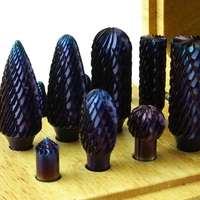 Hartmetall-Frässtifte-Set 12-tlg. mit Kreuzverzahnung, 6 mm Schaft-Ø & BLUE COAT Beschichtung