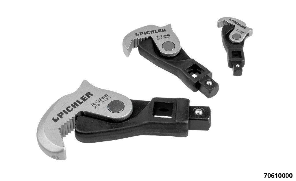 Einhandschlüssel-Set 3-tlg. universell einstellbar von 5-32 mm