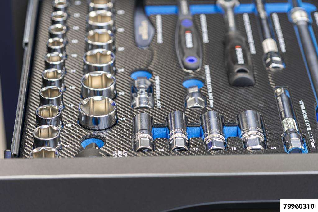 Tool Cabinet P36s, Color: BLACK, incl. tool assortment 558 pcs. "Expert"