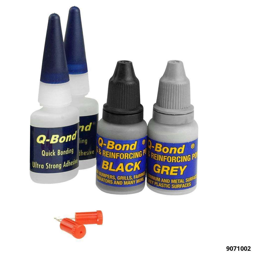 Schnellkleber EASY-GLUE Nachfüllset Komponentenpulver schwarz+grau 2 Schnellkleber